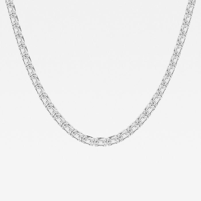 Graduated Emerald Tennis Necklace